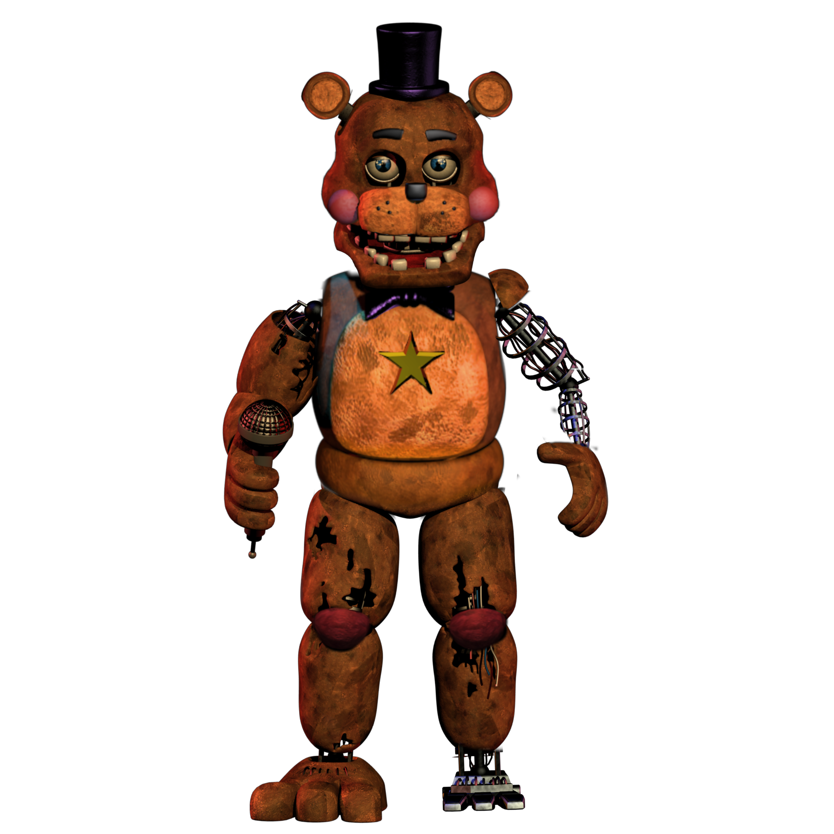 C4D FNaF-Withered Foxy Render Remake by IFazbear14I on DeviantArt