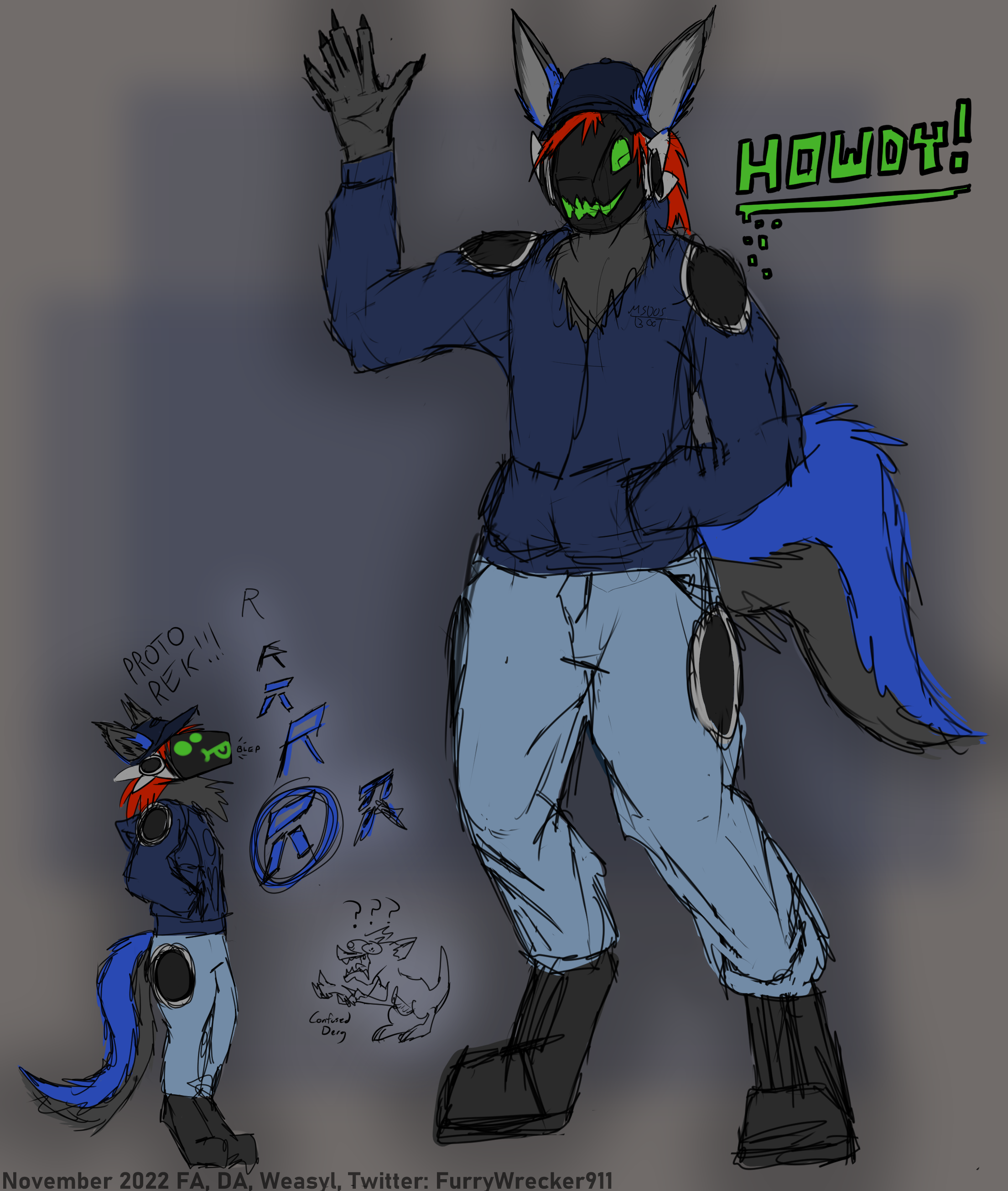 Digital art of a protogen