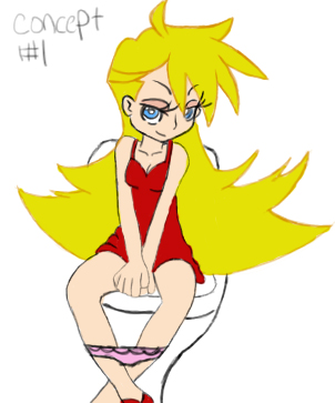 Panty Taking a Shit -  Model Concept Art