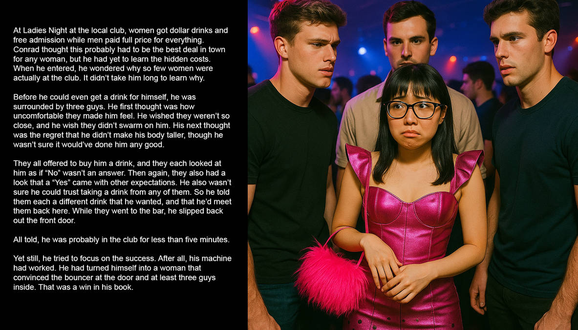 Tg Ridicule Ladies Night, Part 2 (A TG Transformation Caption) by greatshift on ...