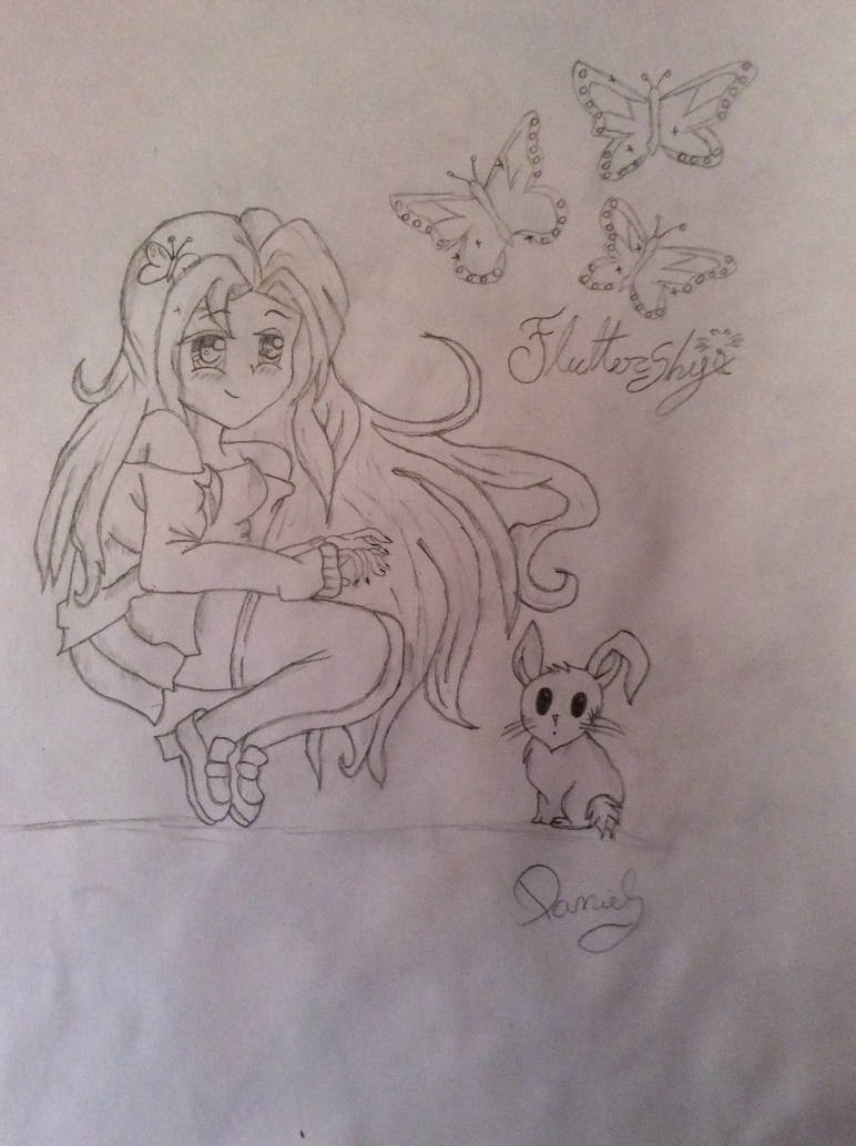 Fluttershy Ver.Anime by danielmoli15 on DeviantArt