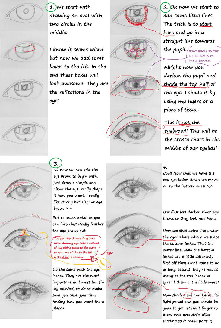 Realistic Eye Drawing Tutorial With Pencil by Imaginary2095 on DeviantArt