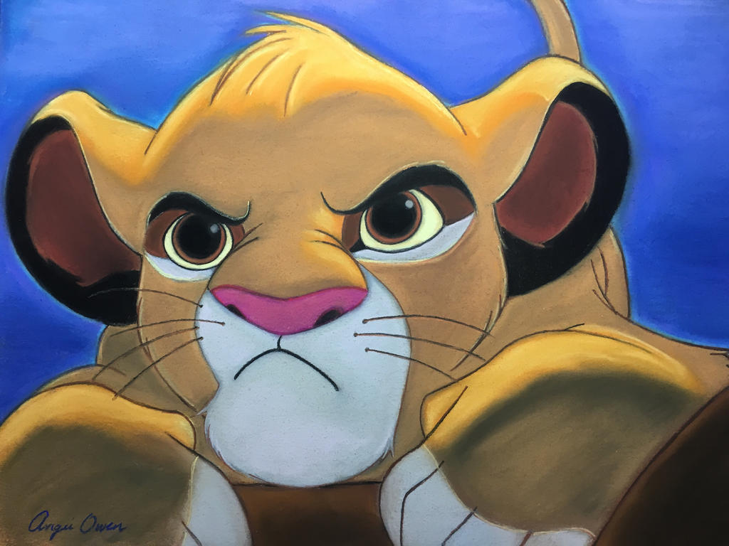 Simba wanting his dad to wake up by angieowen on DeviantArt