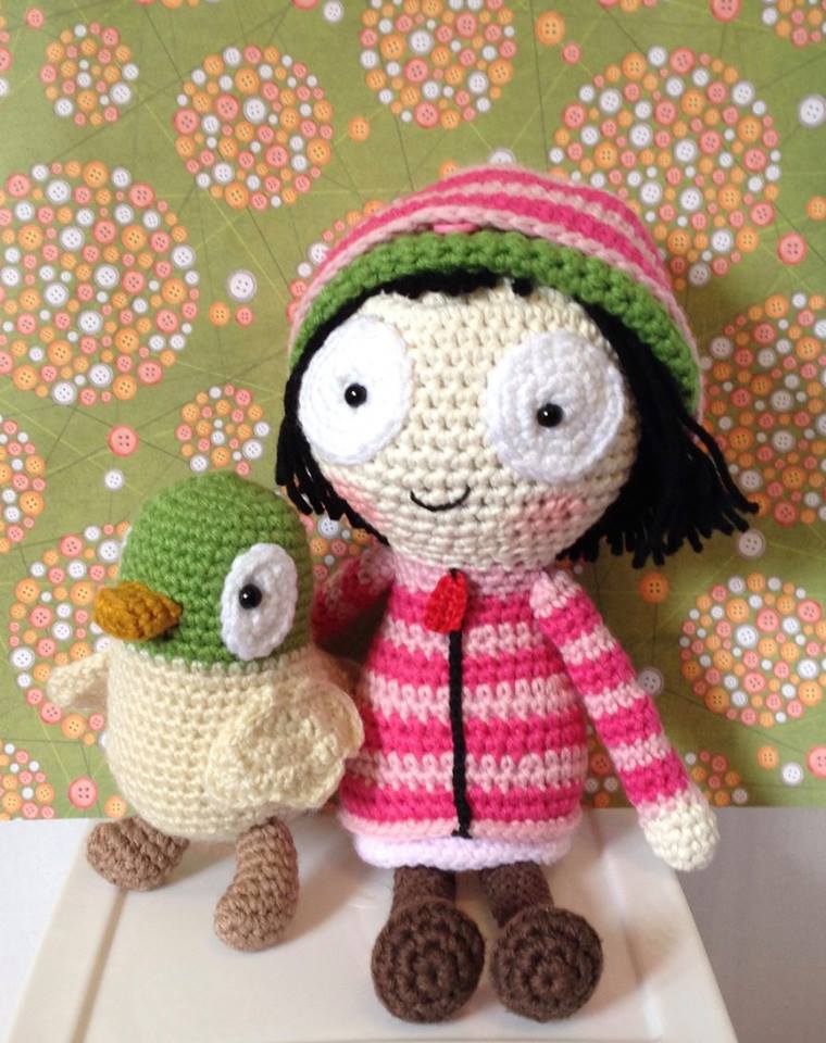 Sarah and Duck Crochet Dolls