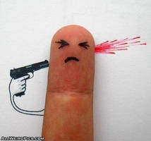 finger committing suicide