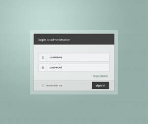 admin panel login page - minimalistic