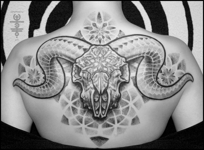 skull of a sheep tattoo by 13tatu on DeviantArt