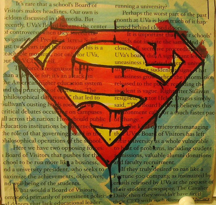 Superman Logo (Vintage News Print