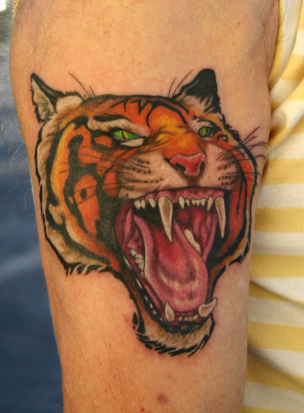 tiger head tattoo