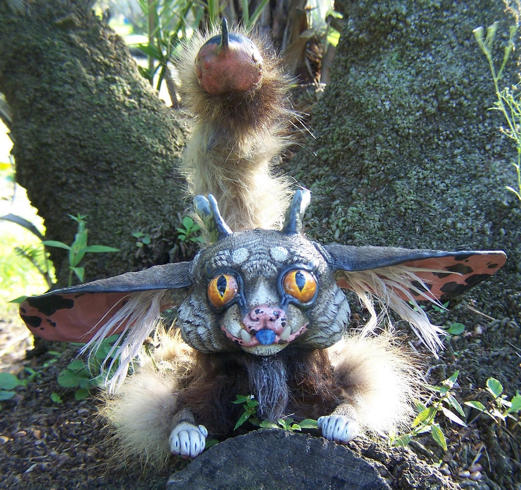 OOAK art doll forrest creature, poseable.