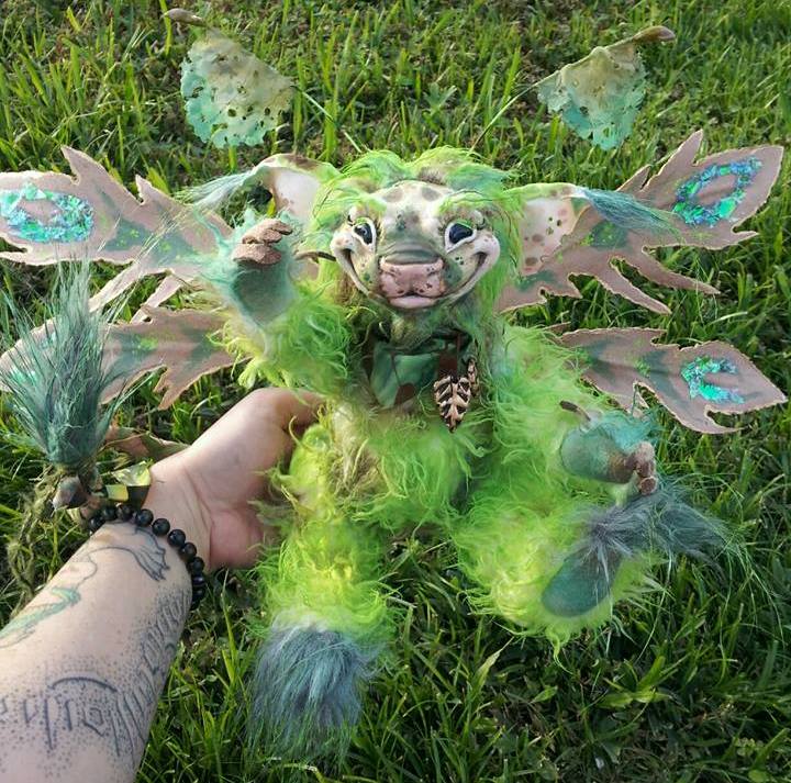 Mossley the moss fairy art doll!