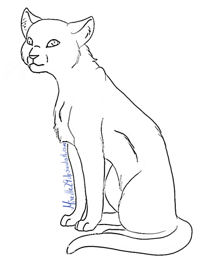 Cat Lineart 01