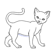 Cat Lineart 04