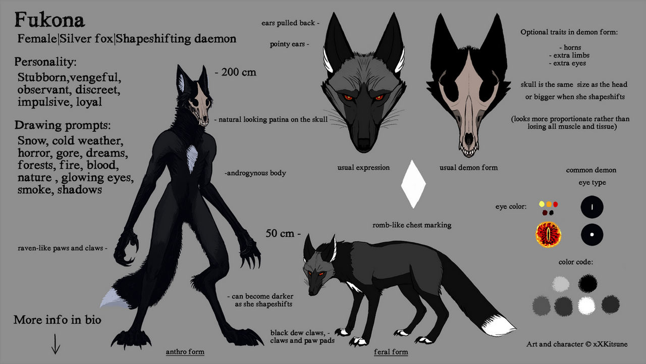 Fukona Reference Sheet 2019 by xXKitsune on DeviantArt
