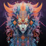 Queen.bee3 Portraits Of Mythical Beings Geometric 