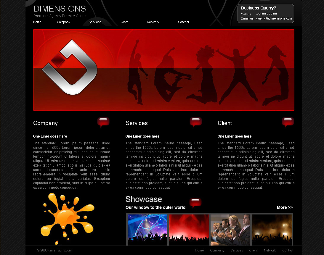 Event agency web template