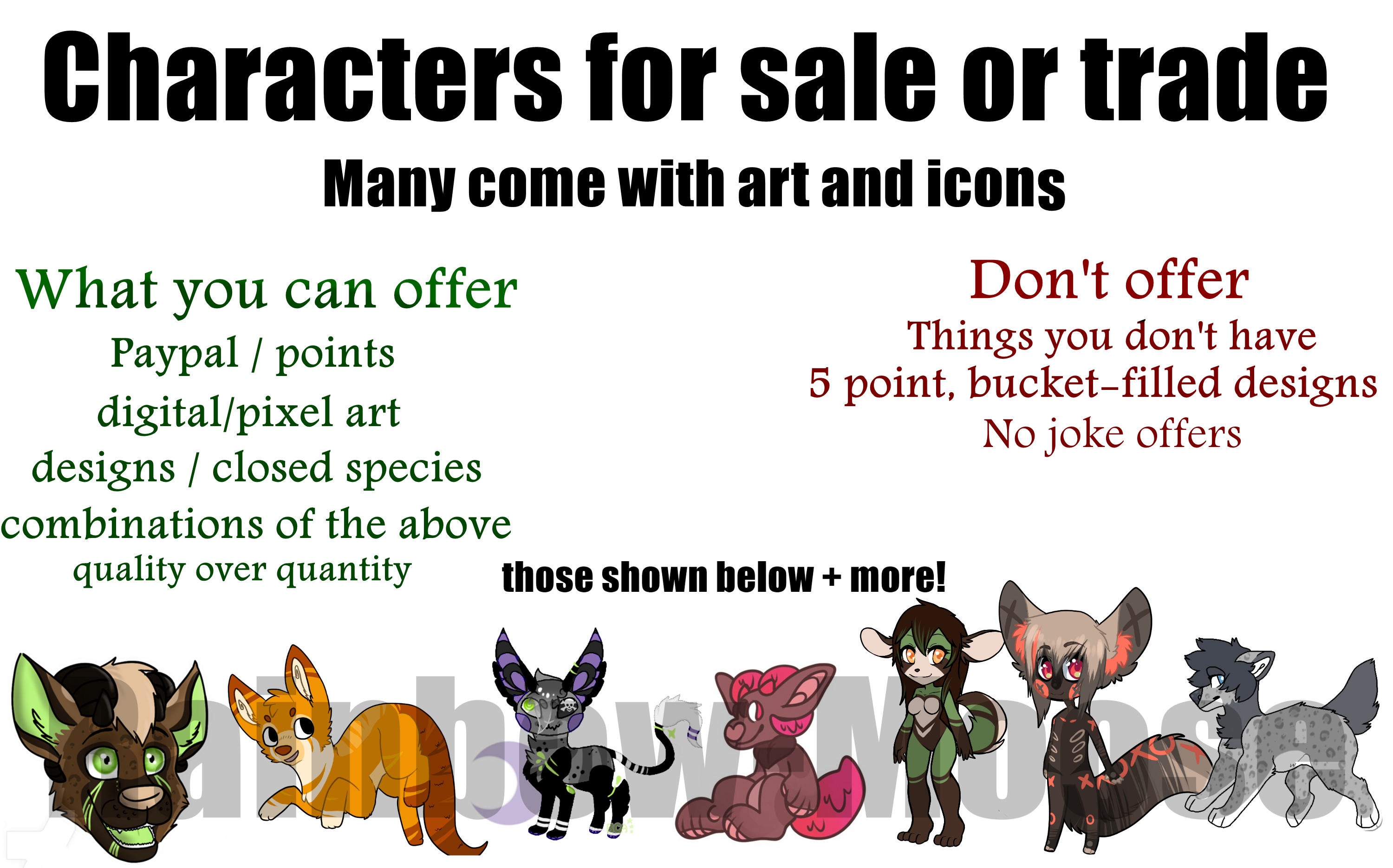 Character Sale - Open for offers