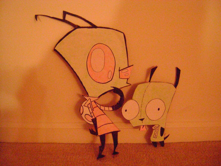 Invader Zim cardboard cut outs