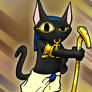 Anubis Kitty posing