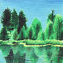 Oil Pastel Landscape