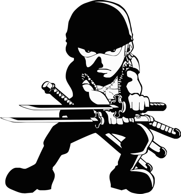 wallpapers Roronoa Zoro Drawing Black And White onepiece fanart roronoa zoro by