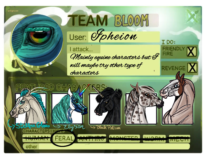 Artfight 2022 - Team Bloom template by Sudest20 on DeviantArt
