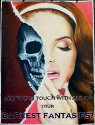 Lana Del Rey with Skull