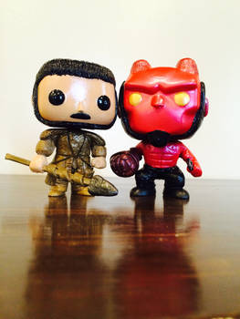 Funko pop custom oberyn and hellboy