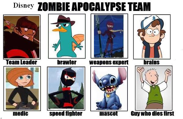 Disney zombie apocalypse team