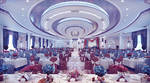 Interior of banquet hall by ideaday
