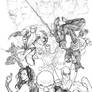 New Avengers pinup pencil