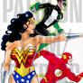 90s Wonder Woman, the Flash, and Green Lantern