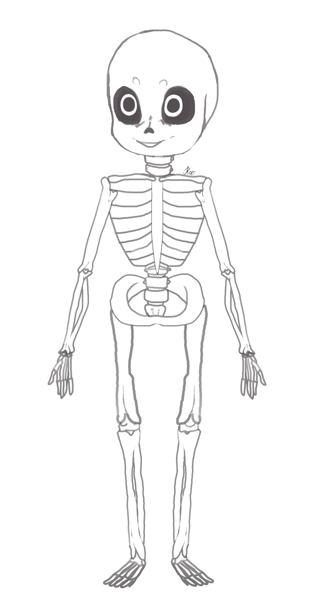Skeleton Base Character .: Skeleton BASE! :. by K0I0 on DeviantArt