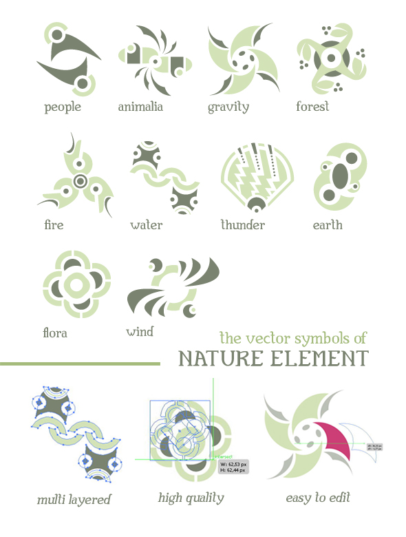 Nature Element Vectors