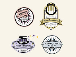 Vintage Piano Badges