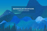 Watercolor Mountains Web Background