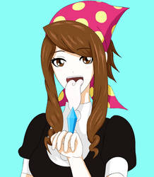 Lauren Paups' Tongue - Licking Ringpop