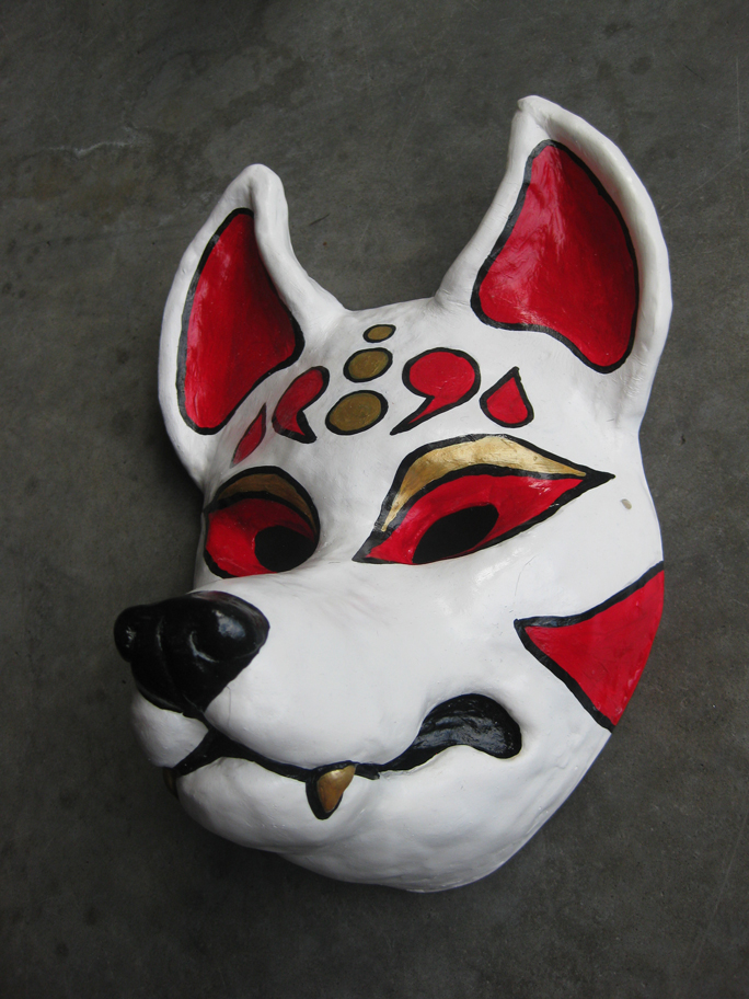 Resin Kitsune mask 1
