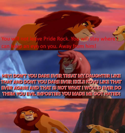 Simba stands up for his daughter and kovu by simbadisneyfan on DeviantArt