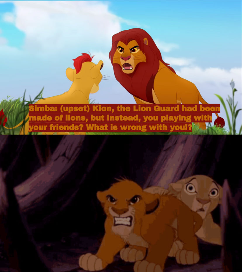 Young simba hates his tlg self scolding his son by simbadisneyfan on ...