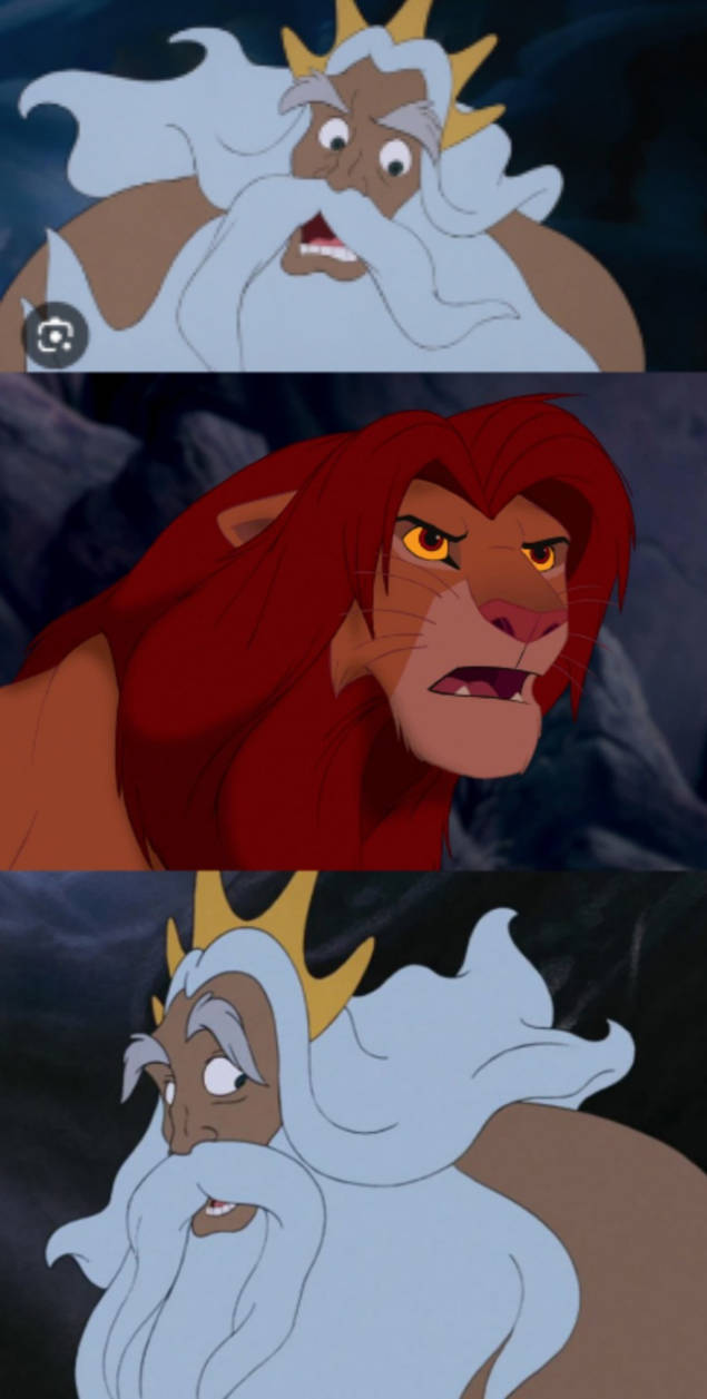 King triton and simba's argument by simbadisneyfan on DeviantArt
