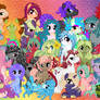 Tentacle Pony Group Wall Paper Gen2.