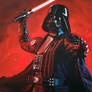 Darth Vader on Mustafar painting