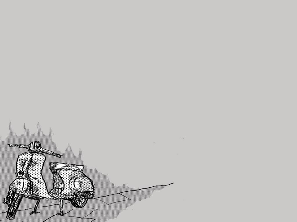 Vespa Sketch Wallpaper