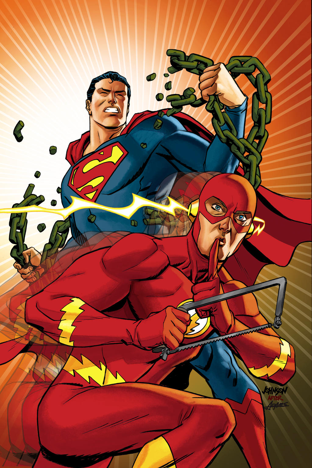 Superman and Flash variant cover