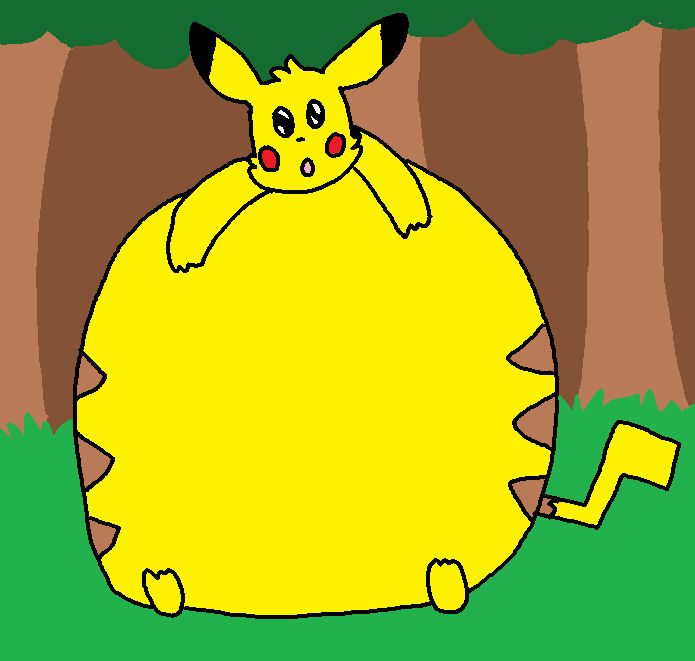 Pikachu Pokemon Inflation Pikachu looks surprised! by inflationdaddy3000 on DeviantArt