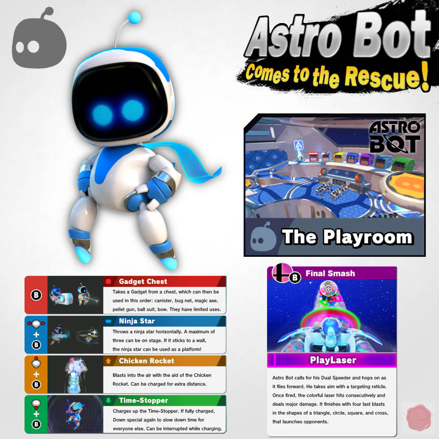 Astro Bot Comes to the Rescue! by damianpaint467 on DeviantArt