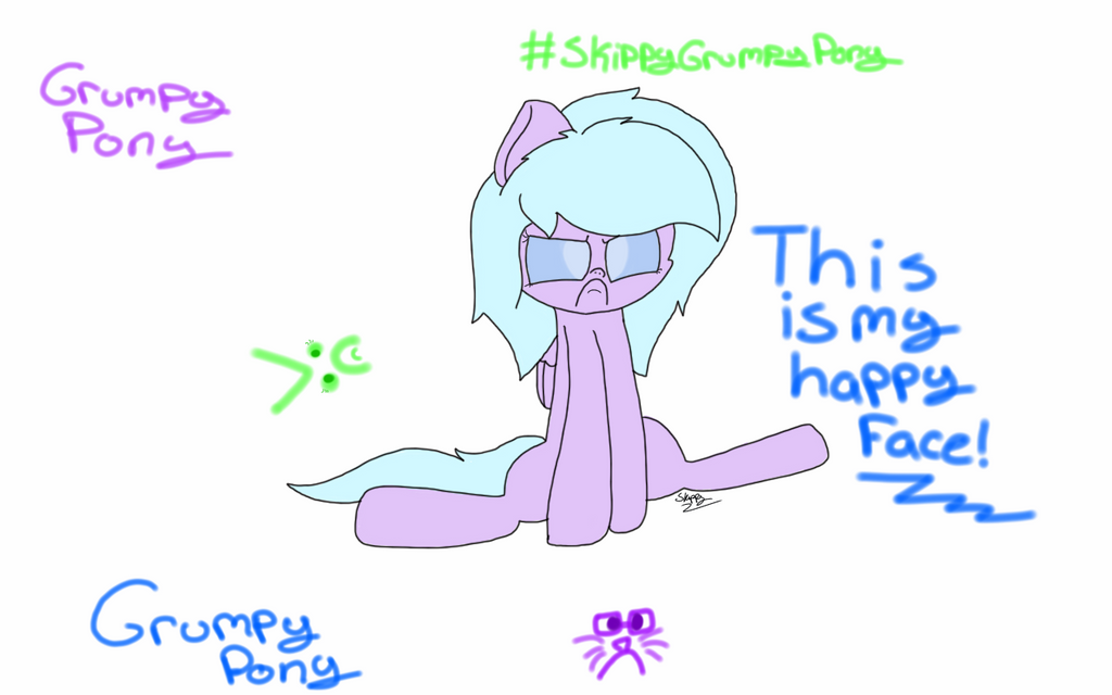 Grumpy Pony by Skippy-Draws-Art on DeviantArt