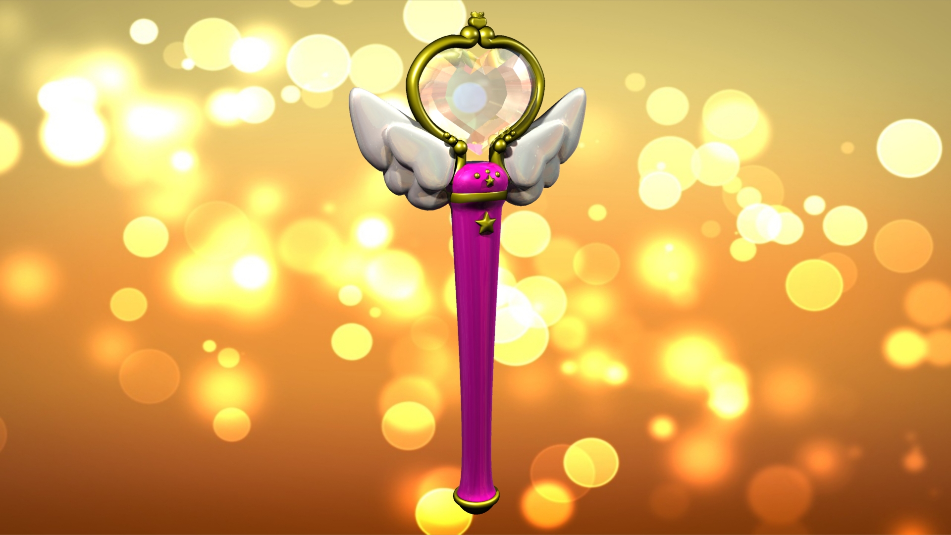 Sailor Moon Inspired Crystal Wand 3-D Model