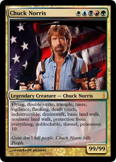 Chuck Norris Custom mtg Vintage Style Proxy Card